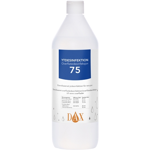 Dezinfekcijas līdzeklis DAX 75% etanols – 1000 ml tīrām virsmām