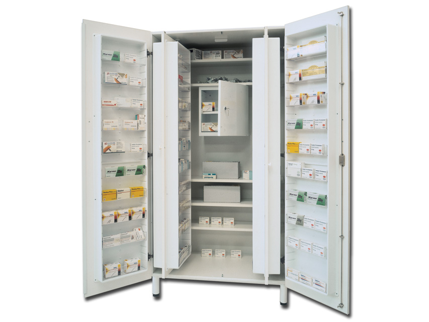 Medicīnas skapis – bi-lamināta plāksne – balts