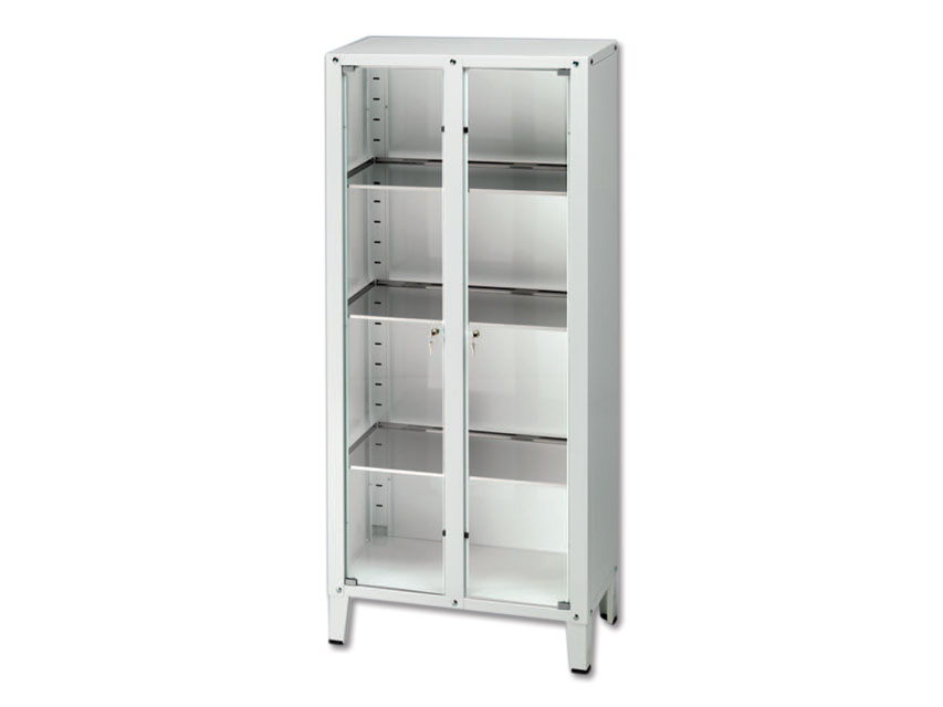 Wertschrank – 2 Türen – gehärtetes Glas
