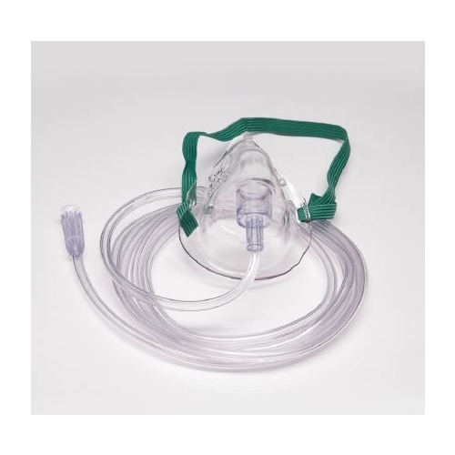 Oxygenmaske voksen Salter-Style – 2,1m slange og næseklemme – 50 stk