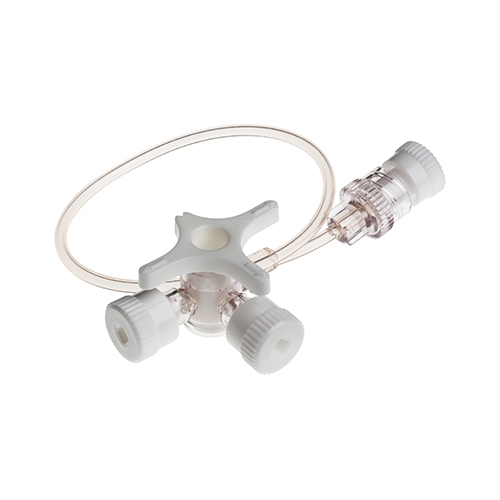 3-vejs hane Connecta – 10cm slange uden injektionsport hvid – 50 stk