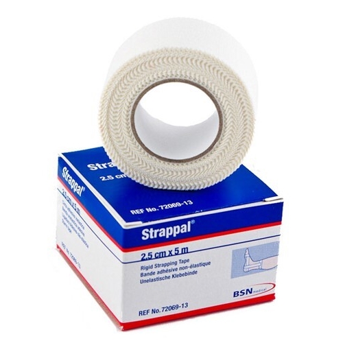 Sportstape Strappal – 2,5cmx10m hvid