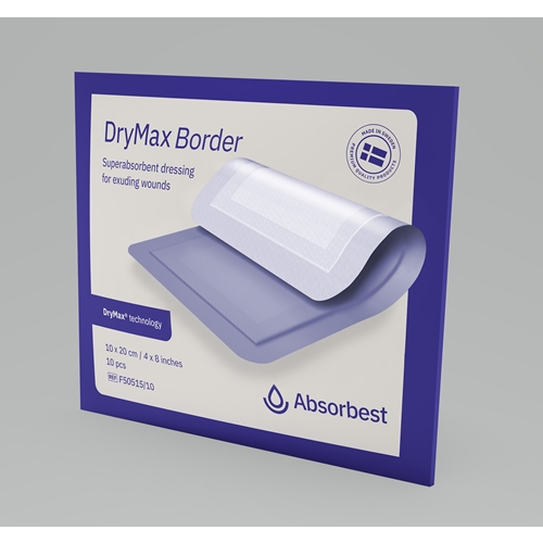 Superabsorberende forbinding DryMax – 15x15cm silikonekant – 10 stk
