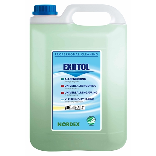 Universālais tīrīšanas līdzeklis Exotol – 5L, aromāts, pH=7,5, Svanen.
