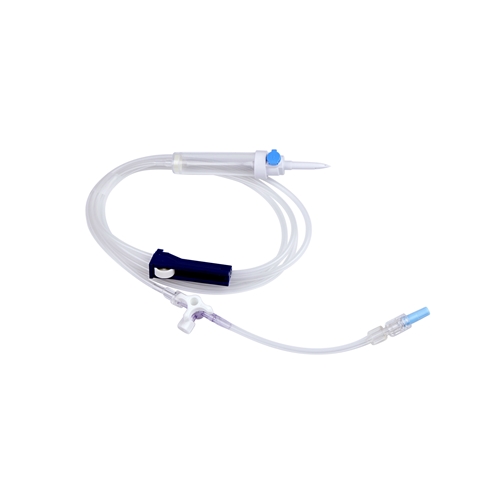 Infuusiosetti ilmanpoistolla evercare – 195 cm kiinteä 3-tieventtiili PVC-vapaa – 80 kpl