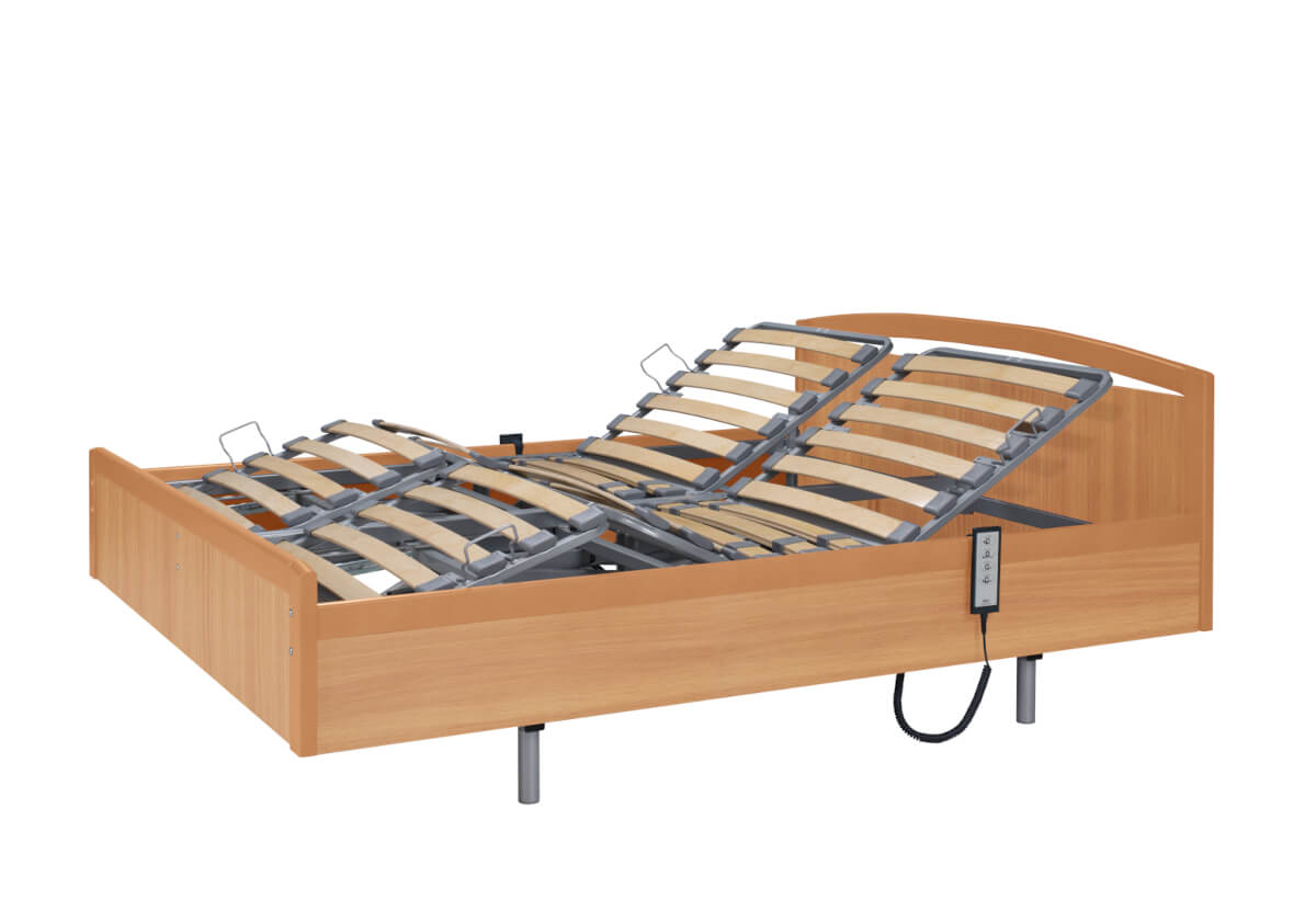 Elektriliselt reguleeritav hoolduskaheinimesevoodi PB 533DB – 207×165 cm – 2x140kg