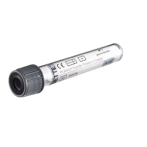 Vakuumrør VACUETTE gennemsigtig etiket – 5/4ml Na-Fl oxalat – 50 stk
