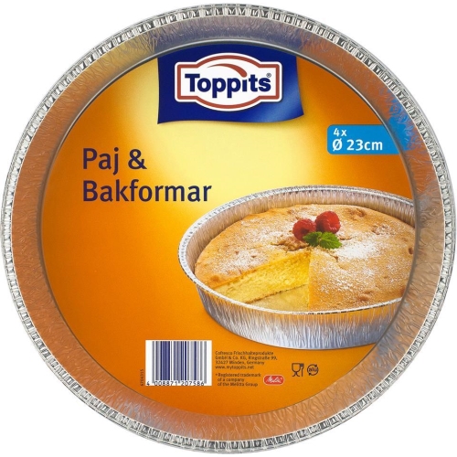 Pajform Aluminium – 23 cm – 4 st