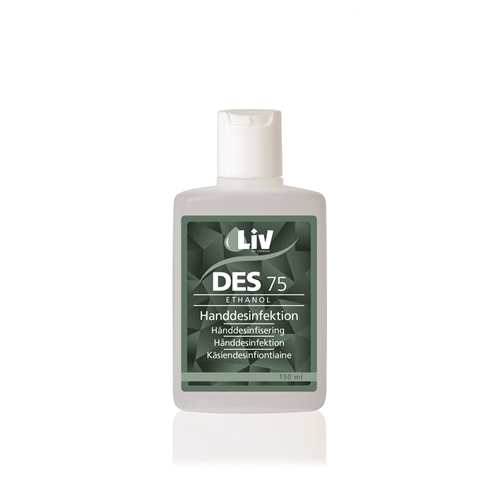 Roku dezinfekcijas līdzeklis Liv 75% – 150ml ar aizveramu vāciņu