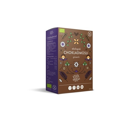 Chokolademüsli glutenfri – 445g Ewalie
