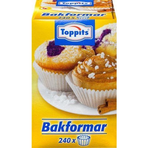 Bakform rund – 50x25mm vit – 240 st
