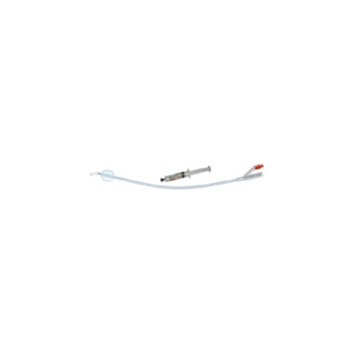 Katetrs 2-ceļu ar šļirci AquaFlate – 10ml ch24 40cm silikons Tie – 5 gab.