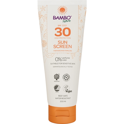 Solkräm Bambo Nature – 200ml SPF 30 oparf Svanen – 6 st