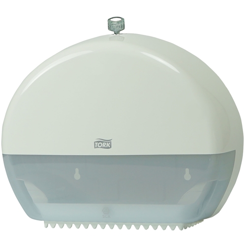 Dispenser toiletpapir T2 – Tork Mini Jumbo hvid plast