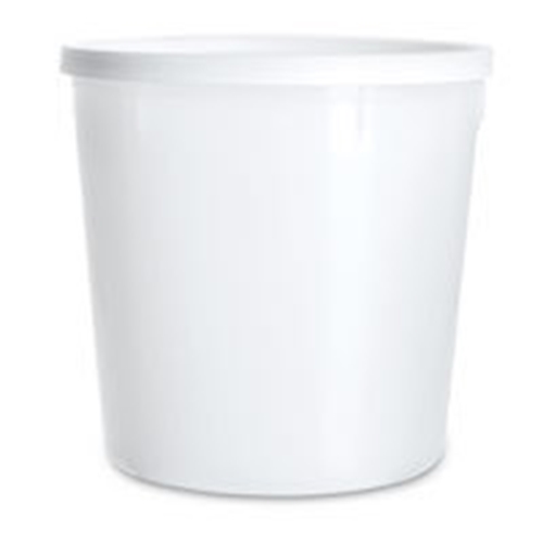 Plastmasas burka ar baltu aizveramu vāku, nav CE sertifikāta – 1500ml PELD, art.nr. 202436