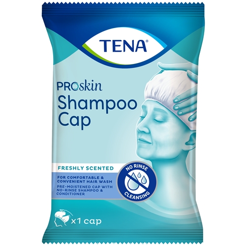 TENA matu mazgāšanas cepure – bez skalošanas, ar aromātu