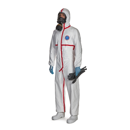 Overtræksdragt Dupont Tyvek 800ES – 2XL hvid med hætte – 25 stk.
