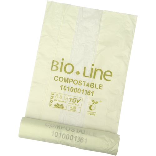 Bioloģiskā atkritumu maisiņa BIO Bio-Line – 15L 450x450cm 12my zaļš – 2000 gab.