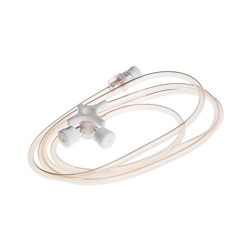 3-vejs hane Connecta – 100cm slange uden injektionsport hvid – 20 stk