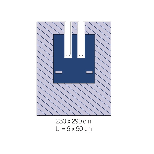OP-Laken mit Schlitzen Evercare – 230x290cm Schlitze 6x90cm – 6 Stk.
