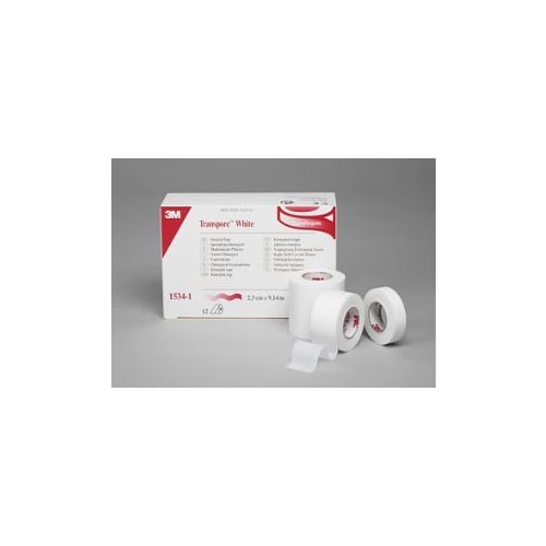 Haftpapier Transpore Weiß – 5cmx9,14m perforiert – 6 Stk.