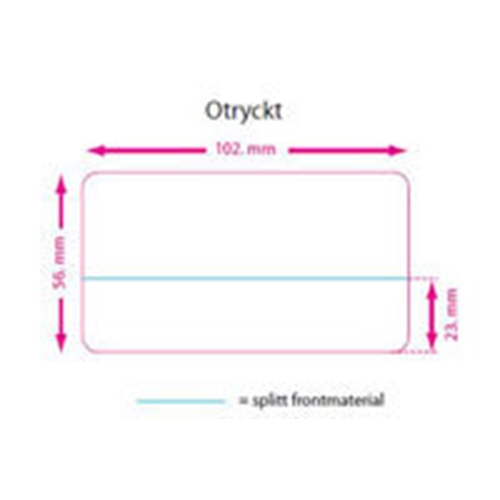 Transferetiket piggybak 2-delt – 102x56mm termo 2000stk/rle