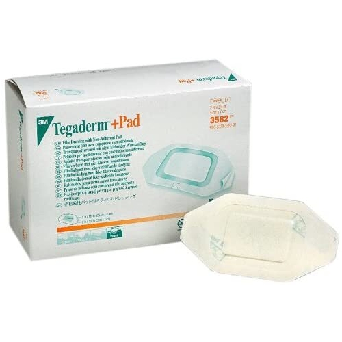 Brūču plēve ar spilventiņu Tegaderm + Pad – 5x7cm (spilventiņš 2,5x4cm) rāmis – 50 gab.