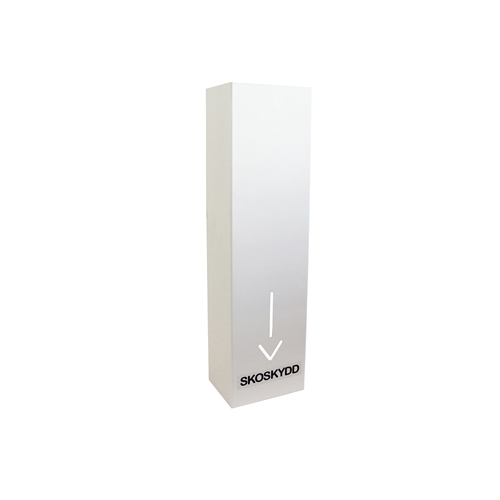 Skoskopu dozators – 600x120x160cm balts metāls