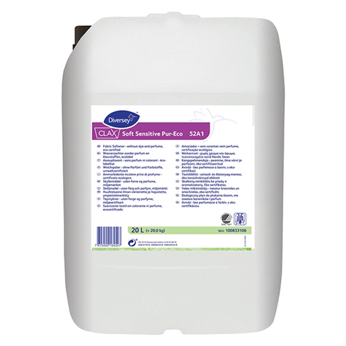 Mīkstinātājs Clax Soft Sensitive – 10L bez smaržas Pur-Eco