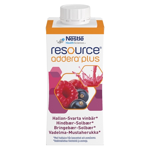 Resource Addera Plus – 4x200ml hindbær-solbær – 4 stk