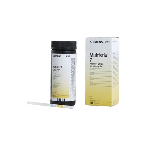 Urinsticka Multistix-7 – glu pro ery/hB pH nit leu ket – 100 st