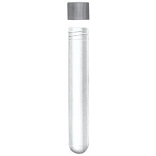 Apaļas apakšas caurule ar skrūvējamu vāciņu – 13ml D16,5xH101mm PP zila – 500 gab