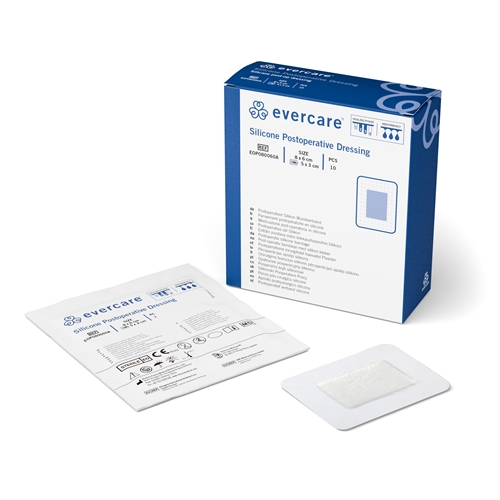 Superabsorberende forbinding Evercare PostOp – 6x8cm silikonekant – 10 stk