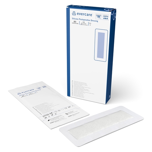 Superabsorberende forbinding Evercare PostOp – 10x25cm silikonekant – 10 stk