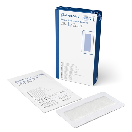 Superabsorberende forbinding Evercare PostOp – 10x20cm silikonekant – 10 stk