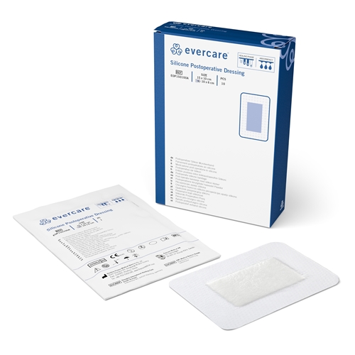 Superabsorberende forbinding Evercare PostOp – 10x15cm silikonekant – 10 stk