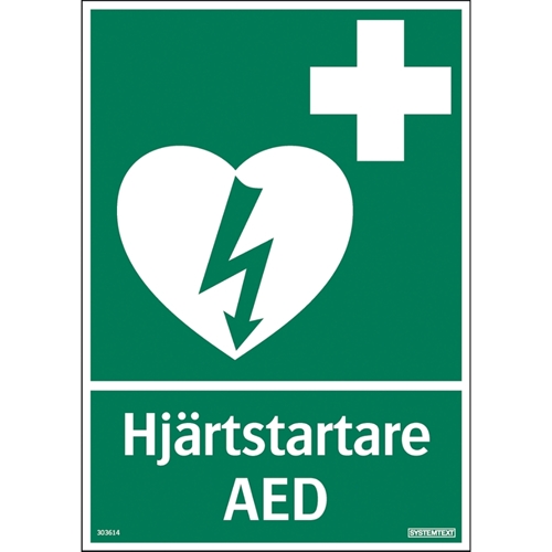 Zīme Hjertstartare – 210x297mm
