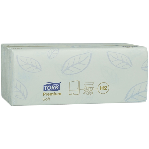 Paberist käterätik 2-k kihiline, volditud H2 – Tork Premium Pehme 21x26cm – 3150 tk