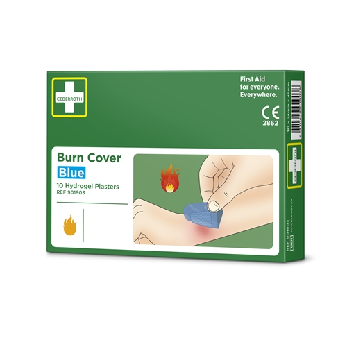 Brännskadeplåster Burn Cover – 45x74mm Cederroth mėlyna – 10 vnt