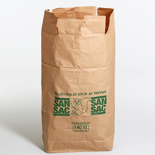 Insatssäck papper 140L – 75x25x120cm f sopkärl enbladig – 20 st