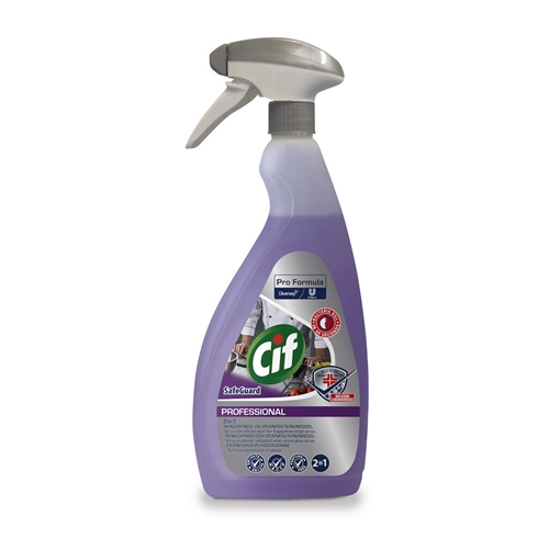 Tīrīšanas un dezinfekcijas līdzeklis Cif Pro Safeguard – 750ml nesmaržīga izsmidzināmā pudele