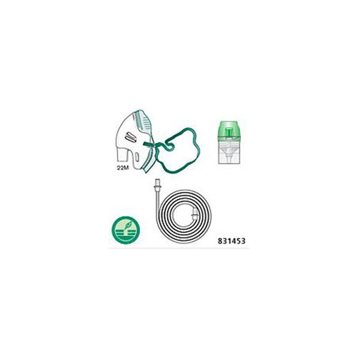 Sumutinmaski Cirrus II – aikuisten eco-aerosolimaski ja letku – 30 kpl