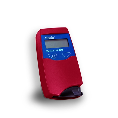 Glukoseinstrument HemoCue – 201 RT åben/låst