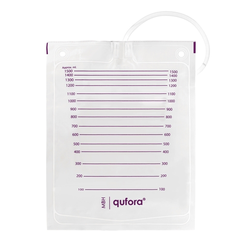 Urinpose ikke tømbar Qufora – 1,5L 10cm bulkpakke – 25 stk