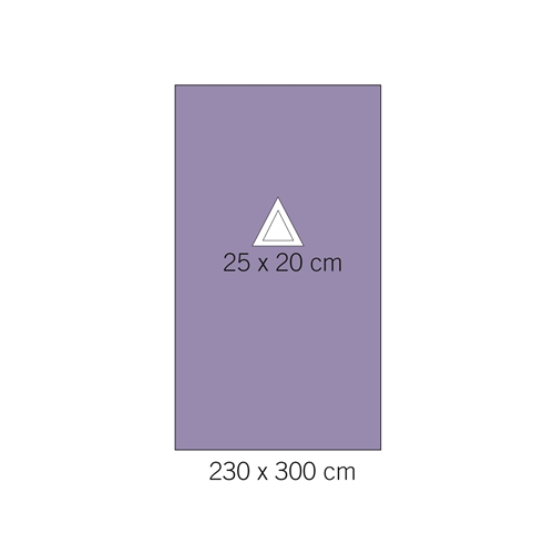 Laparoskopijas operācijas pārklājs Evercare – 230x300cm ar atveri 25x20cm – 18 gab.