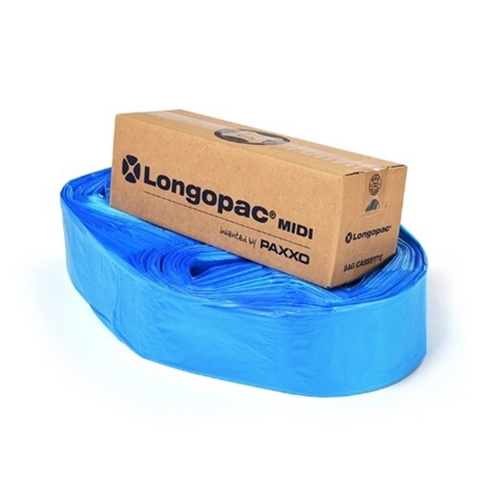 Affaldssæk plast Longopac Midi – 70m 40my blå Strong