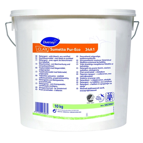 Veļas pulveris krāsainai veļai – 10kg Clax Sumetta Pur-Eco 34A1
