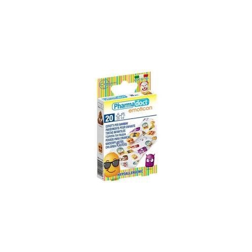 Bērnu plāksteri Pharmadoct – 20 gab./kastē 20x70mm ar dažādiem motīviem – 20 gab.