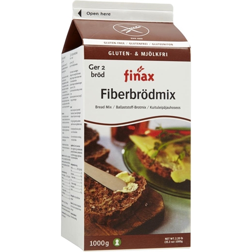 Brødmix fiber glutenfri – 1000g Fiberbrødmix Finax