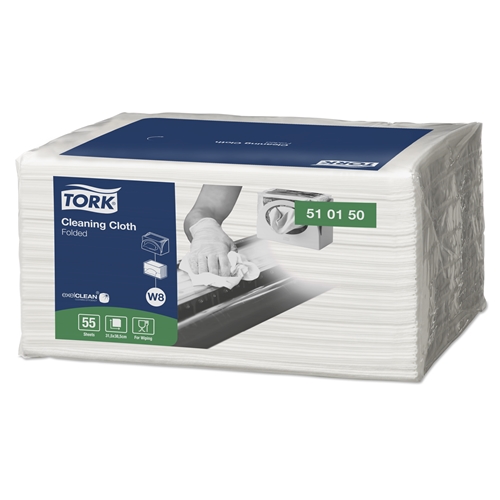Torkduk W8 Tork Premium – 31,5×38,5 cm hvid blød – 55 stk.